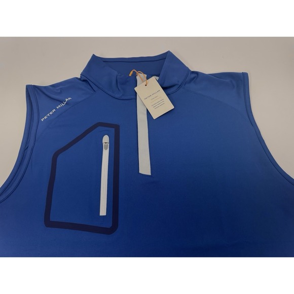 NWT Peter Millar Crown Sport FORGE Performance Golf Vest STRBD Blue SMALL